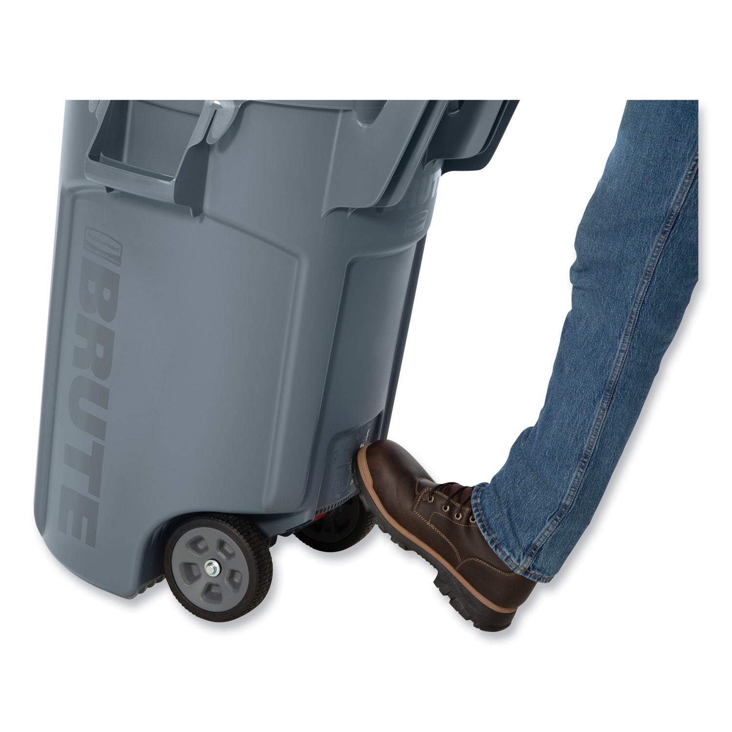 32 gal Capacity - For Commercial - Vented, Wheels, UV Resistant, Durable, Ergonomic Handle - 34" Height x 26.1" Width x 26.5" Depth - Resin - Gray - 1 Each
