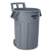 32 gal Capacity - For Commercial - Vented, Wheels, UV Resistant, Durable, Ergonomic Handle - 34" Height x 26.1" Width x 26.5" Depth - Resin - Gray - 1 Each