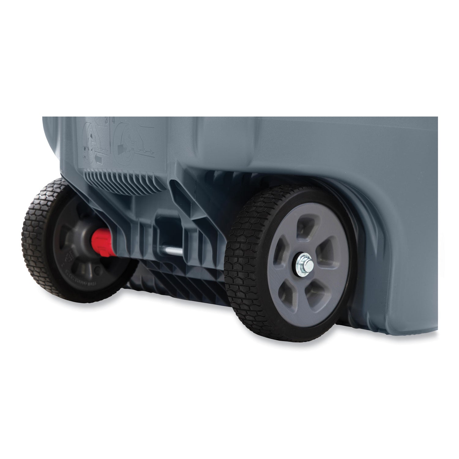 32 gal Capacity - For Commercial - Vented, Wheels, UV Resistant, Durable, Ergonomic Handle - 34" Height x 26.1" Width x 26.5" Depth - Resin - Gray - 1 Each
