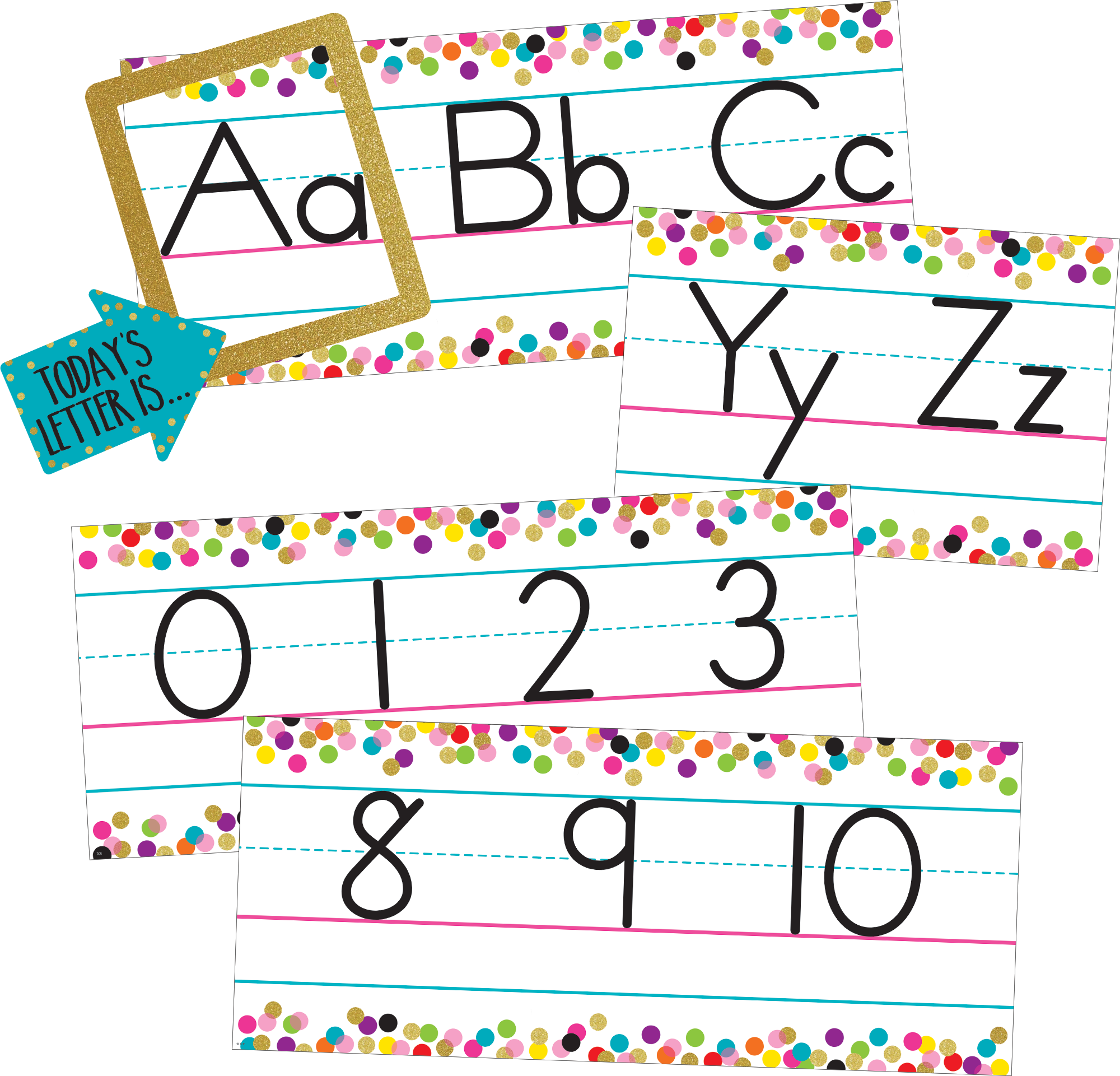 Confetti Alphabet Line Bulletin Board