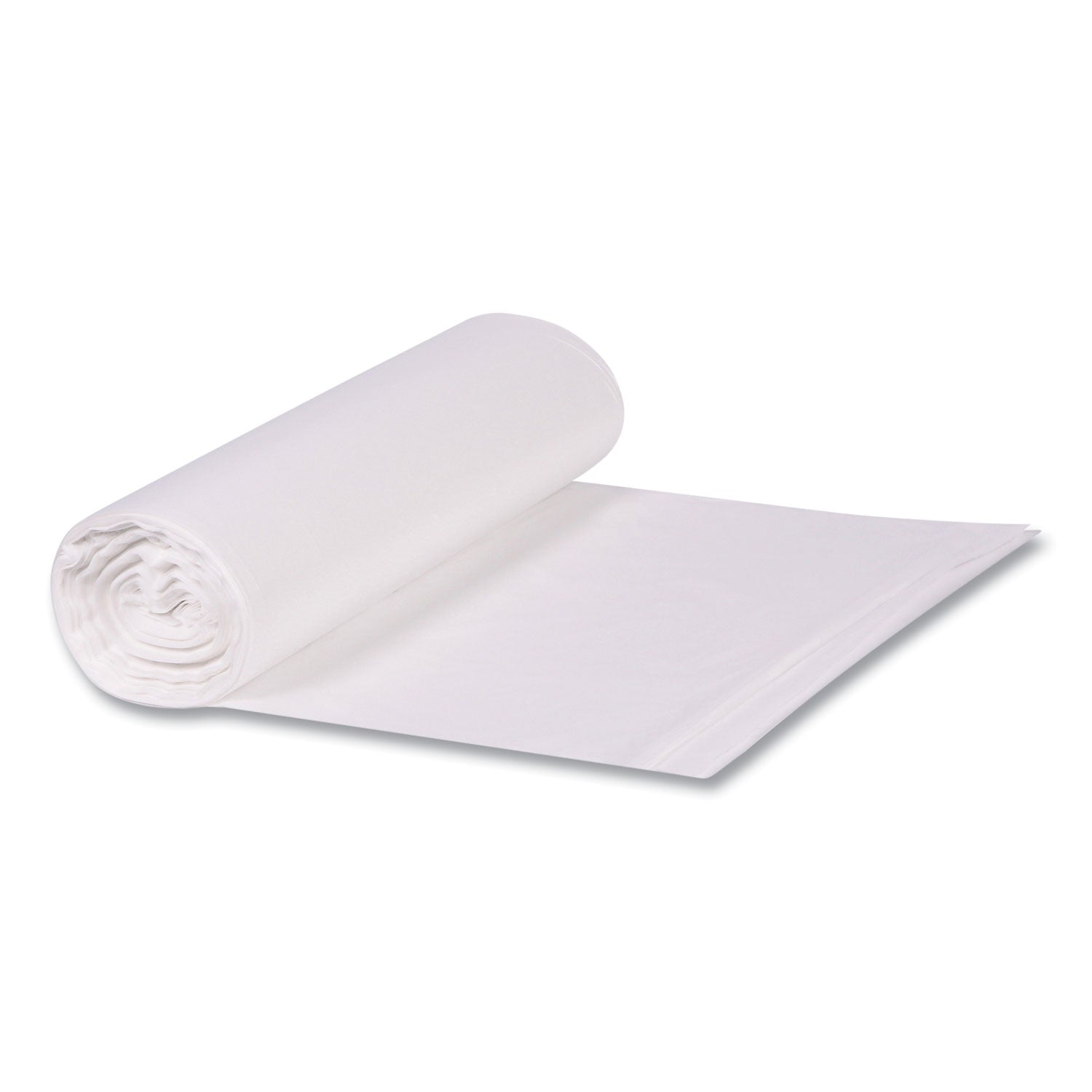 Heritage Heavy-Gauge 0.6mil Can Liners, 4 Gallon, 18" x 17", High Density, Natural, High-Density Polyethylene, 50/Roll, 40/Carton