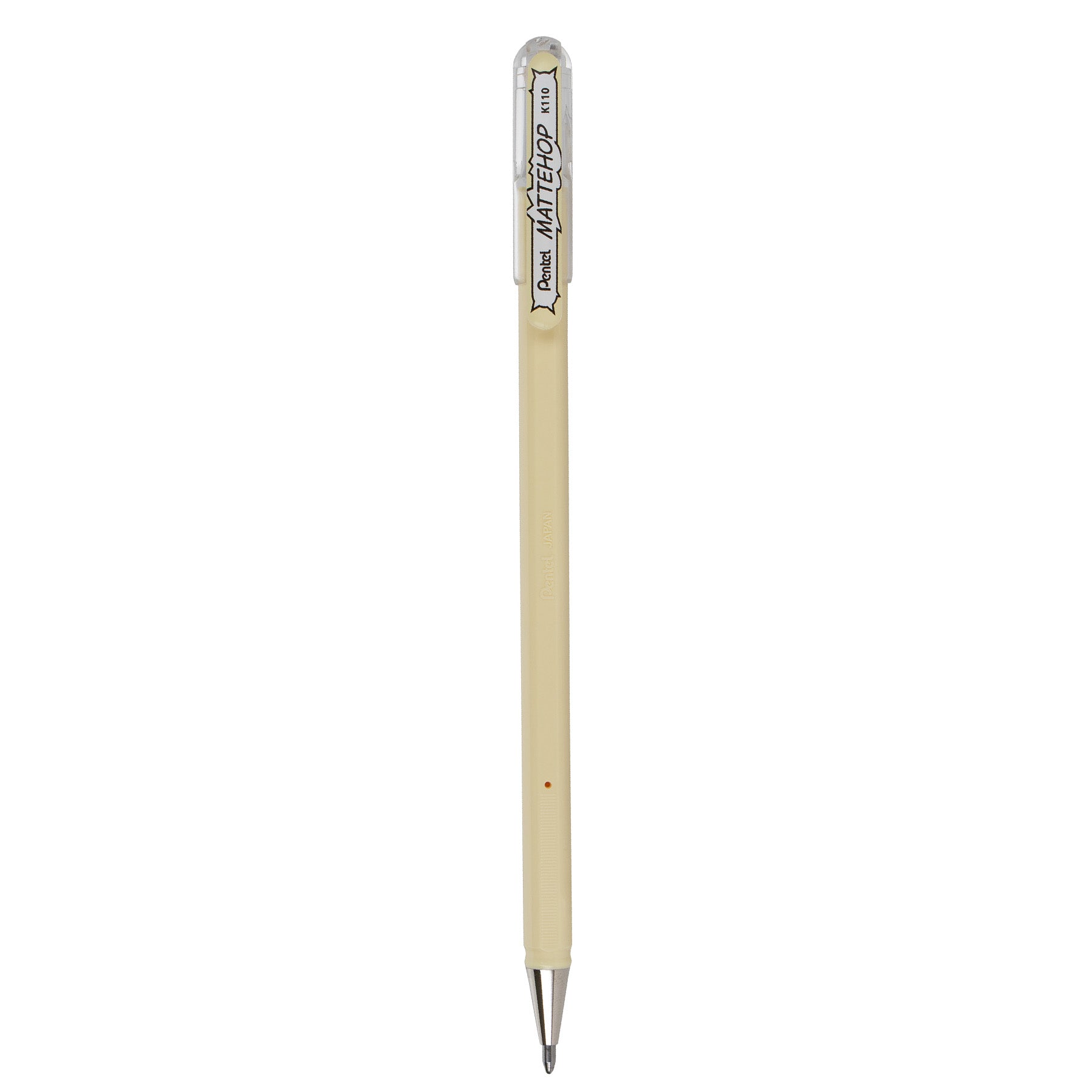 Hybrid MATTEHOP Gel Roller, 1.0mm, Matte Ivory White Ink, Pack of 12