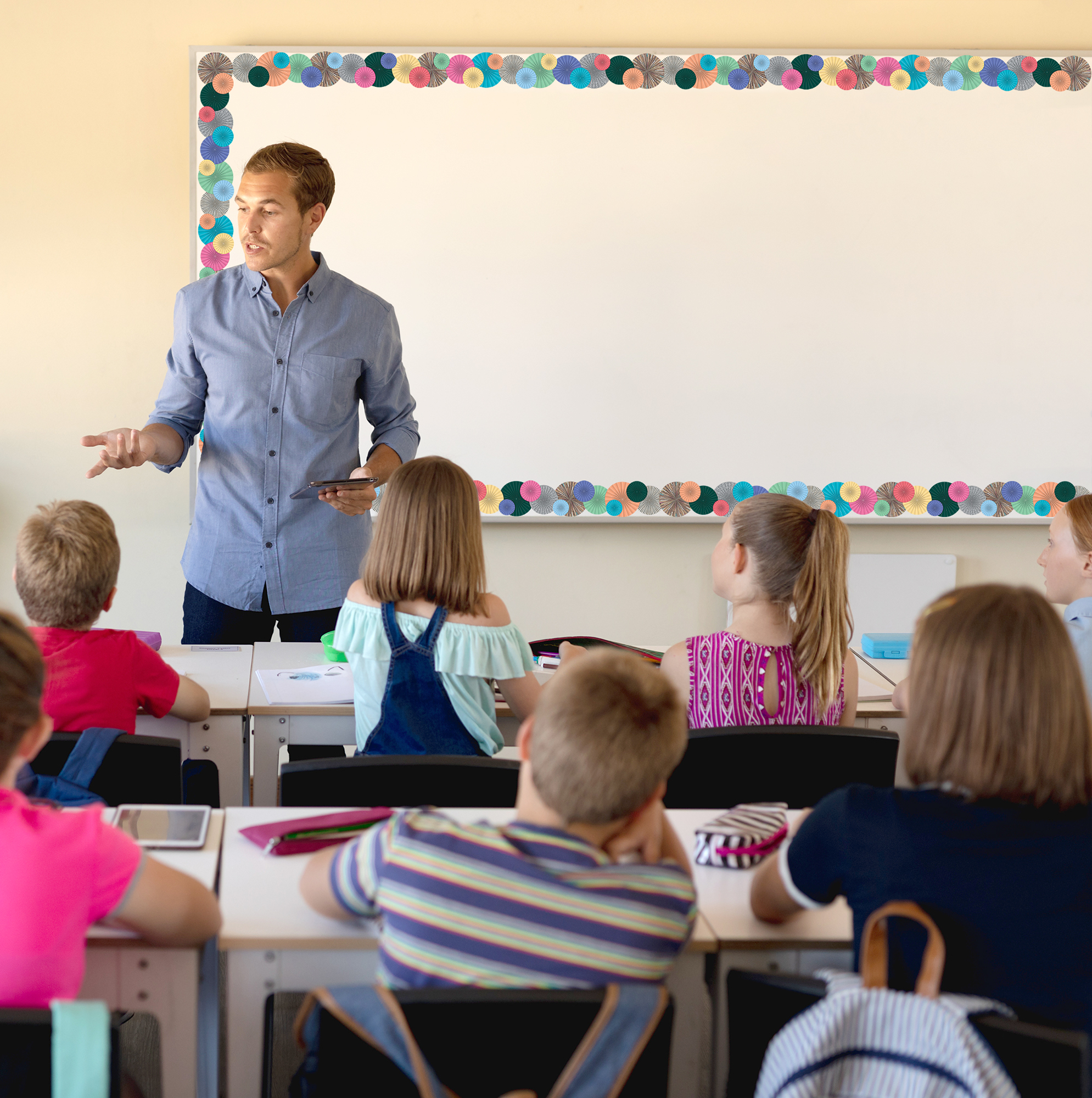 Home Sweet Classroom Fans Die-Cut Border Trim