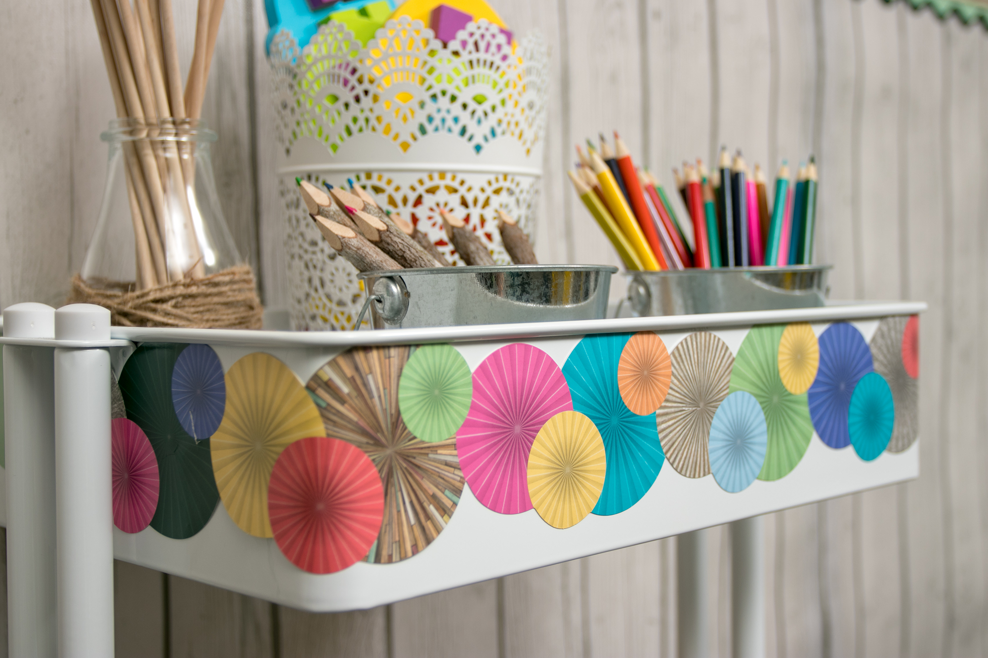 Home Sweet Classroom Fans Die-Cut Border Trim