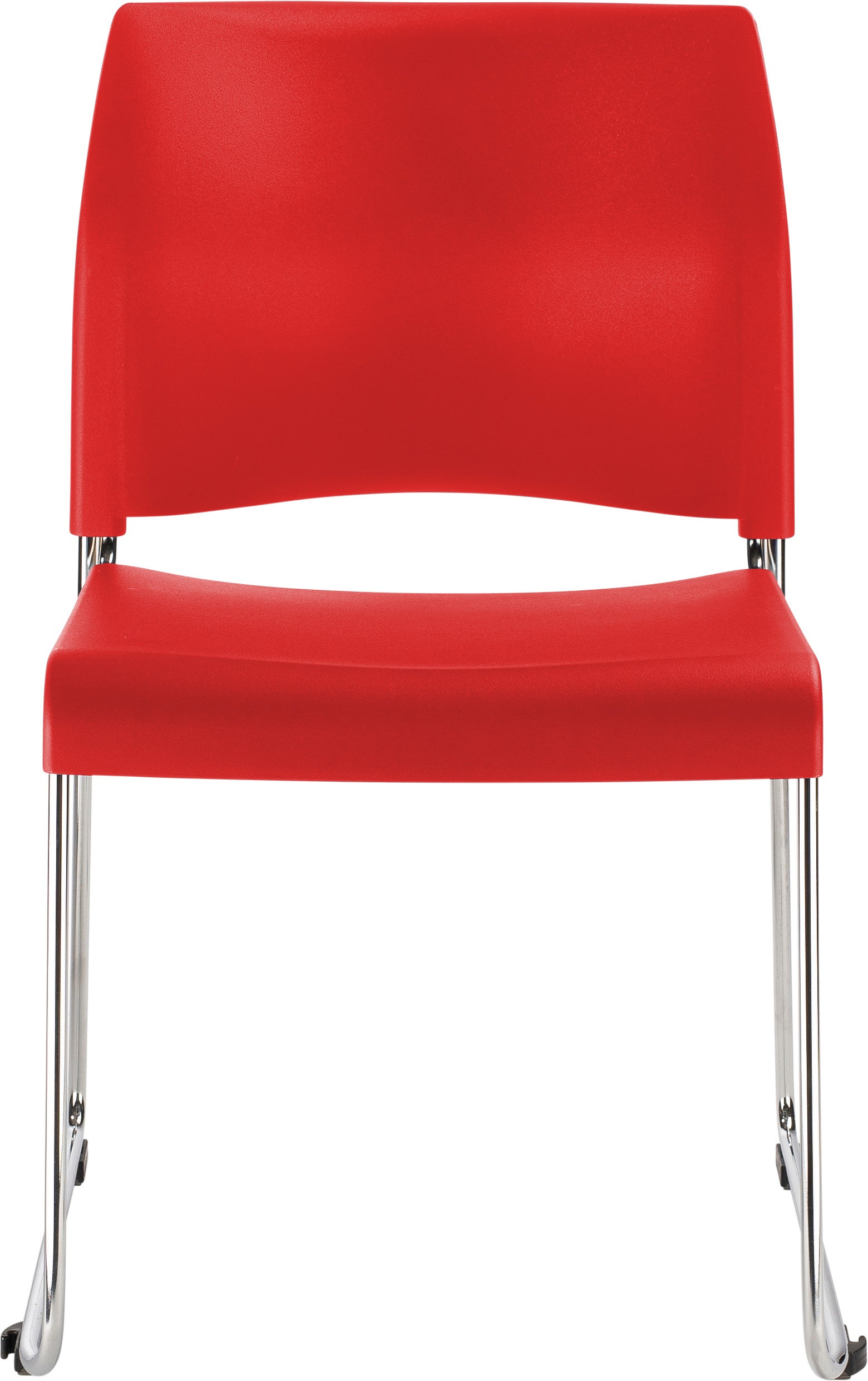 NPS® 8800 Series Cafetorium Plastic Stack Chair, Surface Color: Red, Frame Color: Chrome