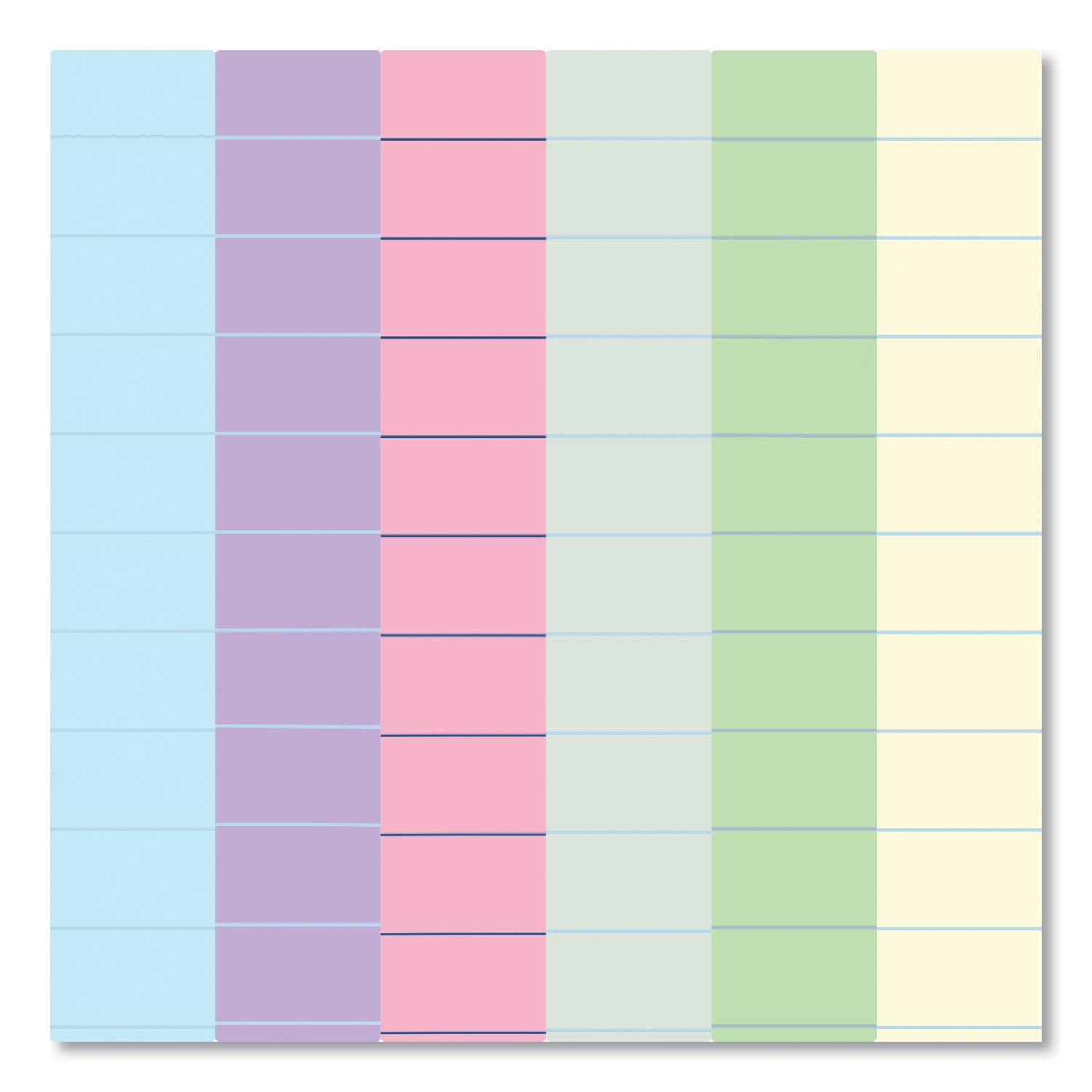 Roaring Spring EnviroShades Legal Pad, 11 3/4" x 8 1/2", 50 Sheets, 100 Pages, Wide Ruled, Assorted Colors, Recycled, Stapled/Tapebound, Chipboard Cover, 6 Pads/Pack, 6 Packs/Carton