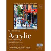 400 Series Acrylic Pad, Glue Binding, 10 Sheet, 9x12 inch, 1 Count