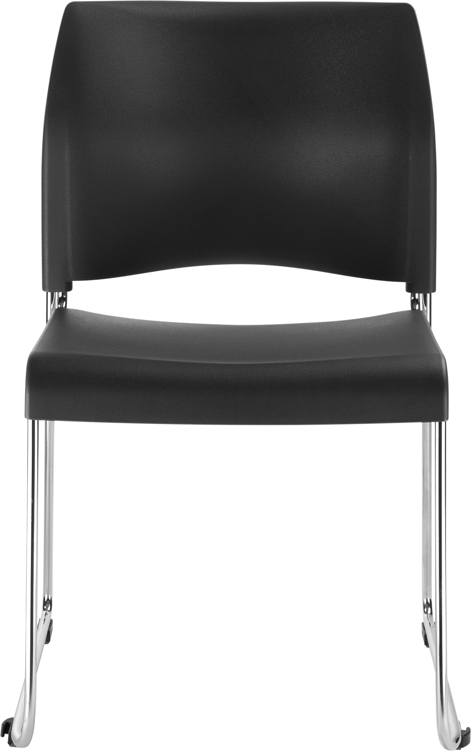 NPS® 8800 Series Cafetorium Plastic Stack Chair, Surface Color: Charcoal Plastic, Frame Color: Chrome