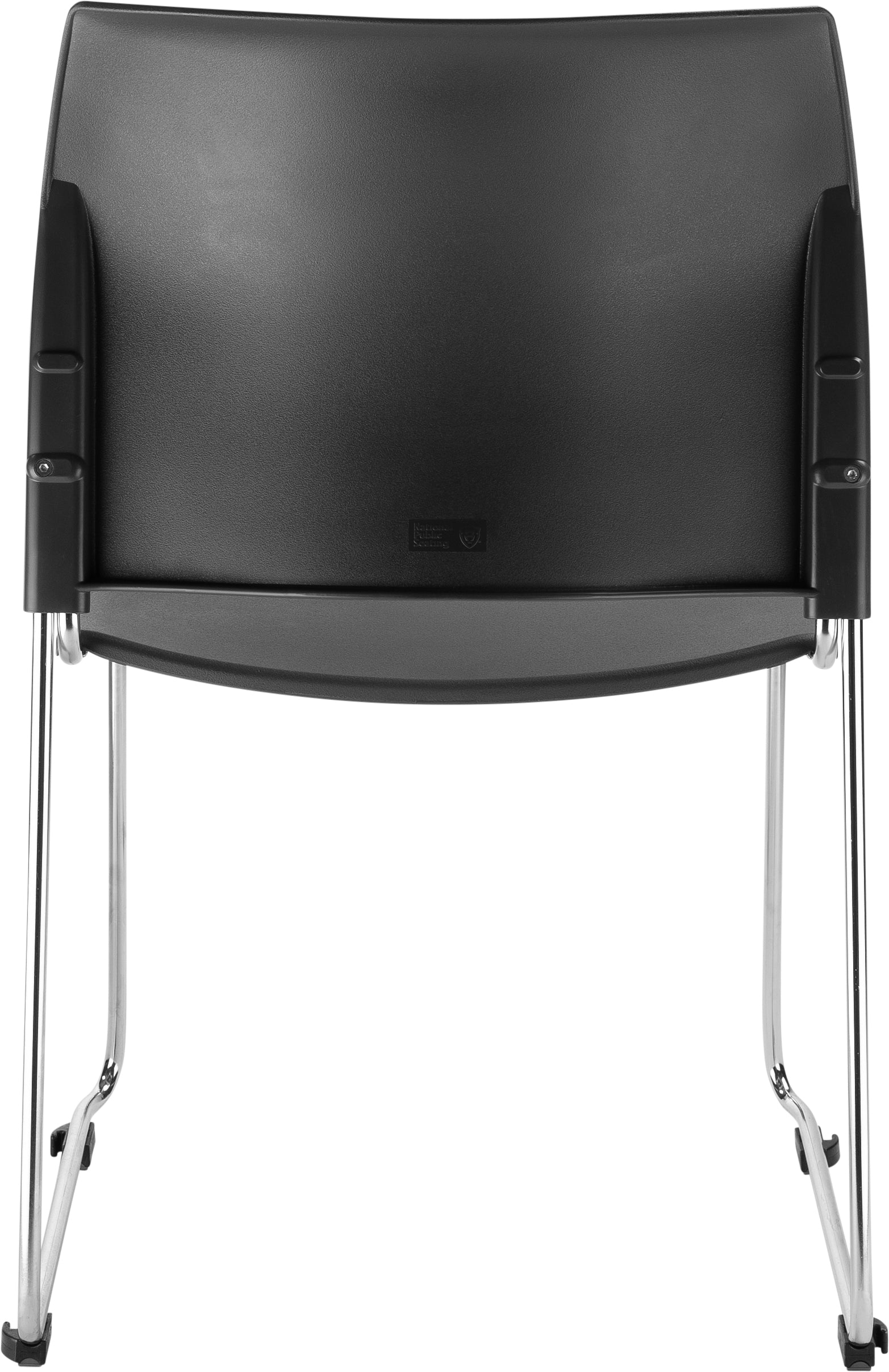 NPS® 8800 Series Cafetorium Plastic Stack Chair, Surface Color: Charcoal Plastic, Frame Color: Chrome
