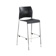 NPS® 8800 Series Cafetorium Plastic Stool, 30"H, Surface Color: Charcoal, Frame Color: Chrome