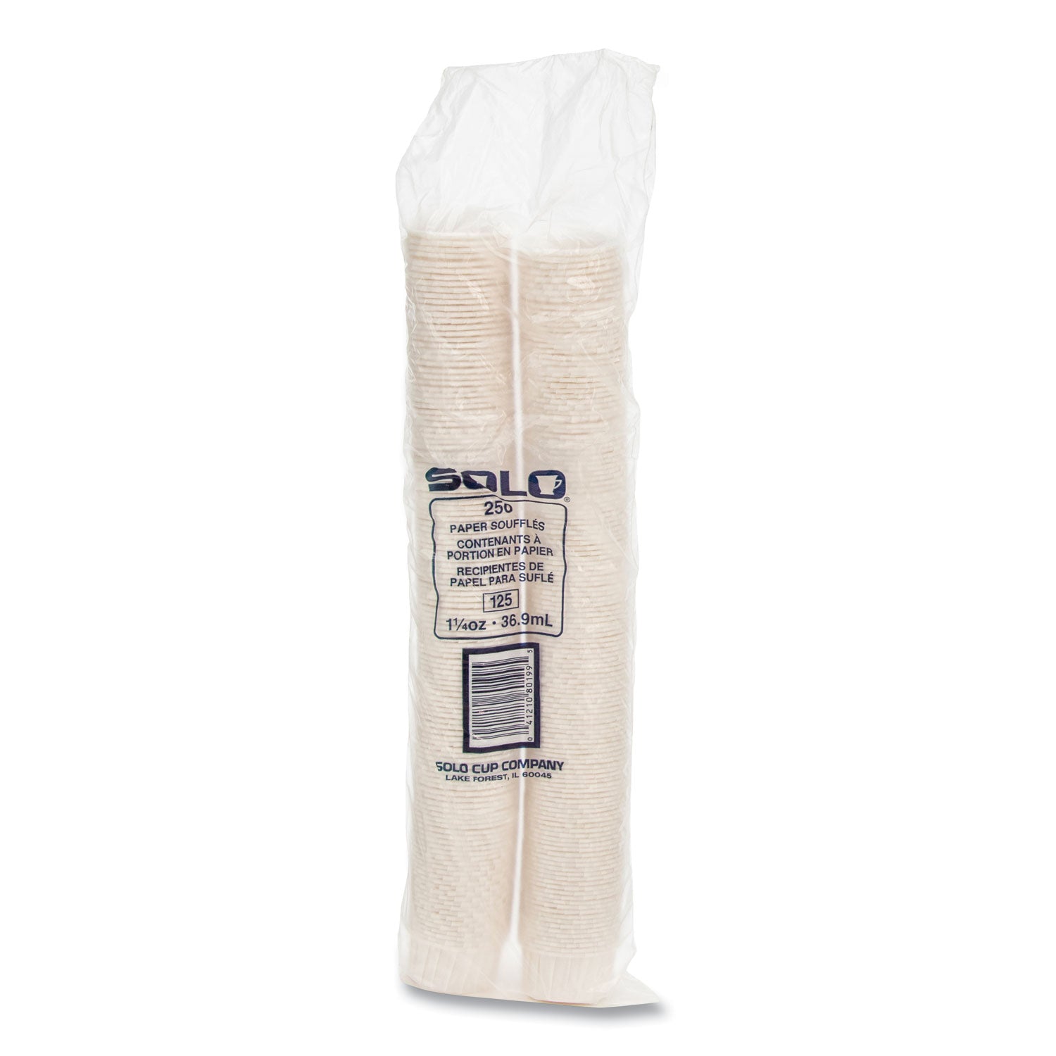 Paper Portion Cups, 1.25 oz, White, 250/Bag, 20 Bags/Carton