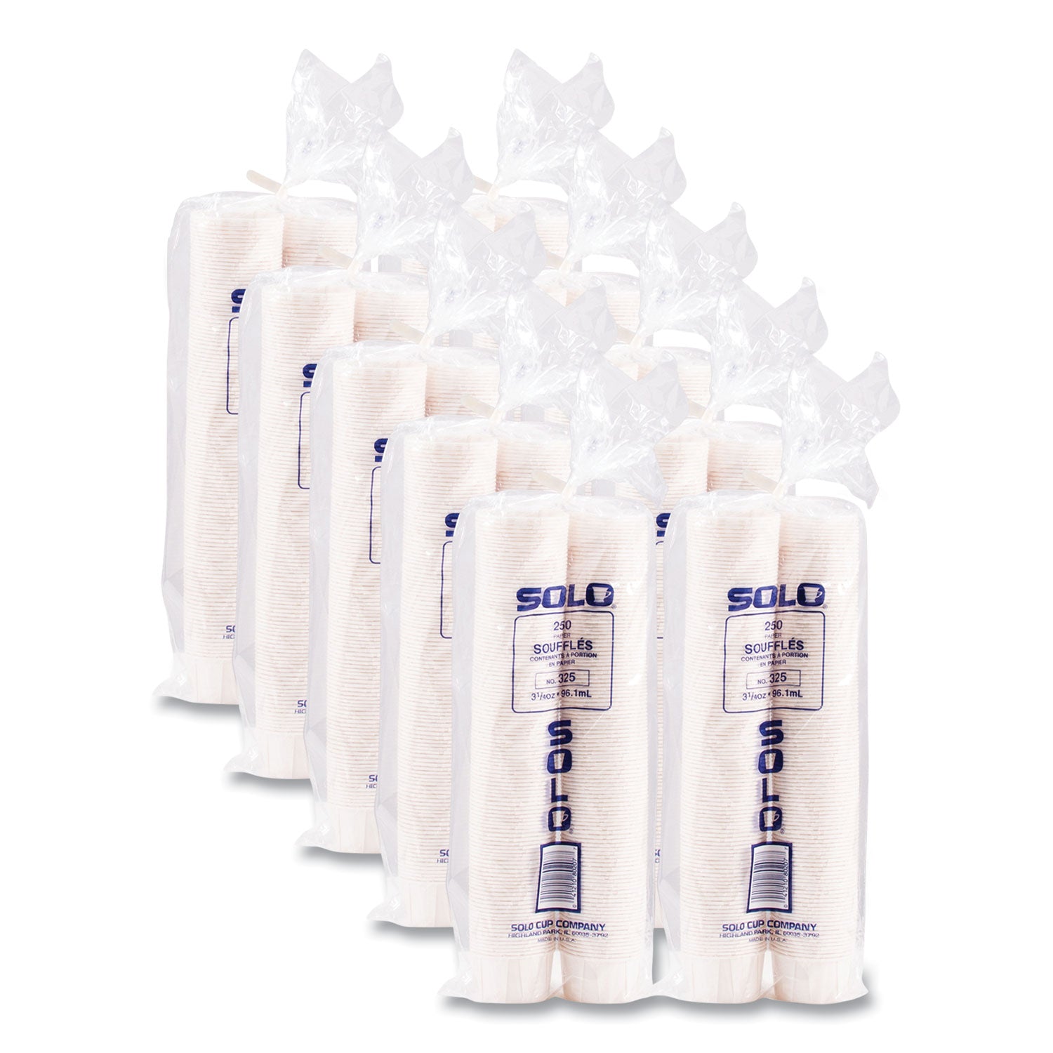 Paper Portion Cups, 3.25 oz, White, 250/Bag, 20 Bags/Carton