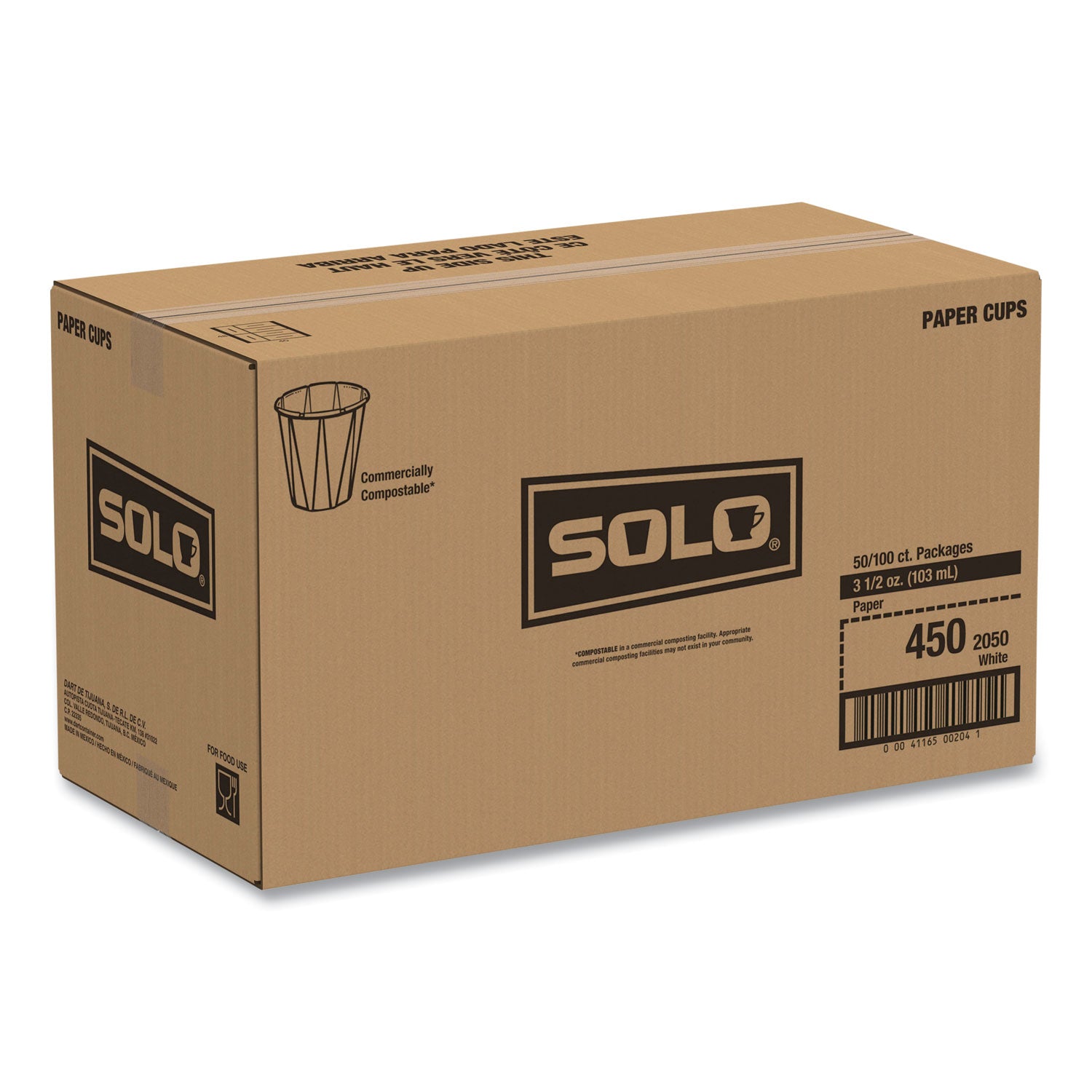 Paper Portion Cups, 3.5 oz, White, 100/Bag, 50 Bags/Carton