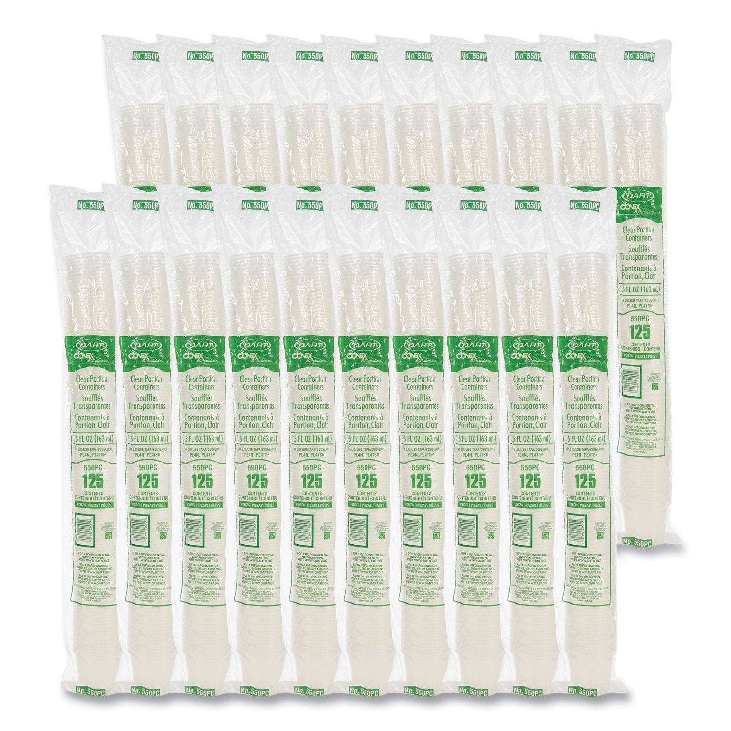 Conex Complements Portion/Medicine Cups, 5.5 oz, Plastic, Translucent, 125/Bag, 20 Bags/Carton
