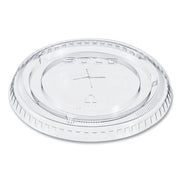 Straw-Slot Cold Cup Lids, Fits 9 oz to 20 oz Cold Cups, Plastic, Clear, 100/Sleeve, 10 Sleeves/Carton