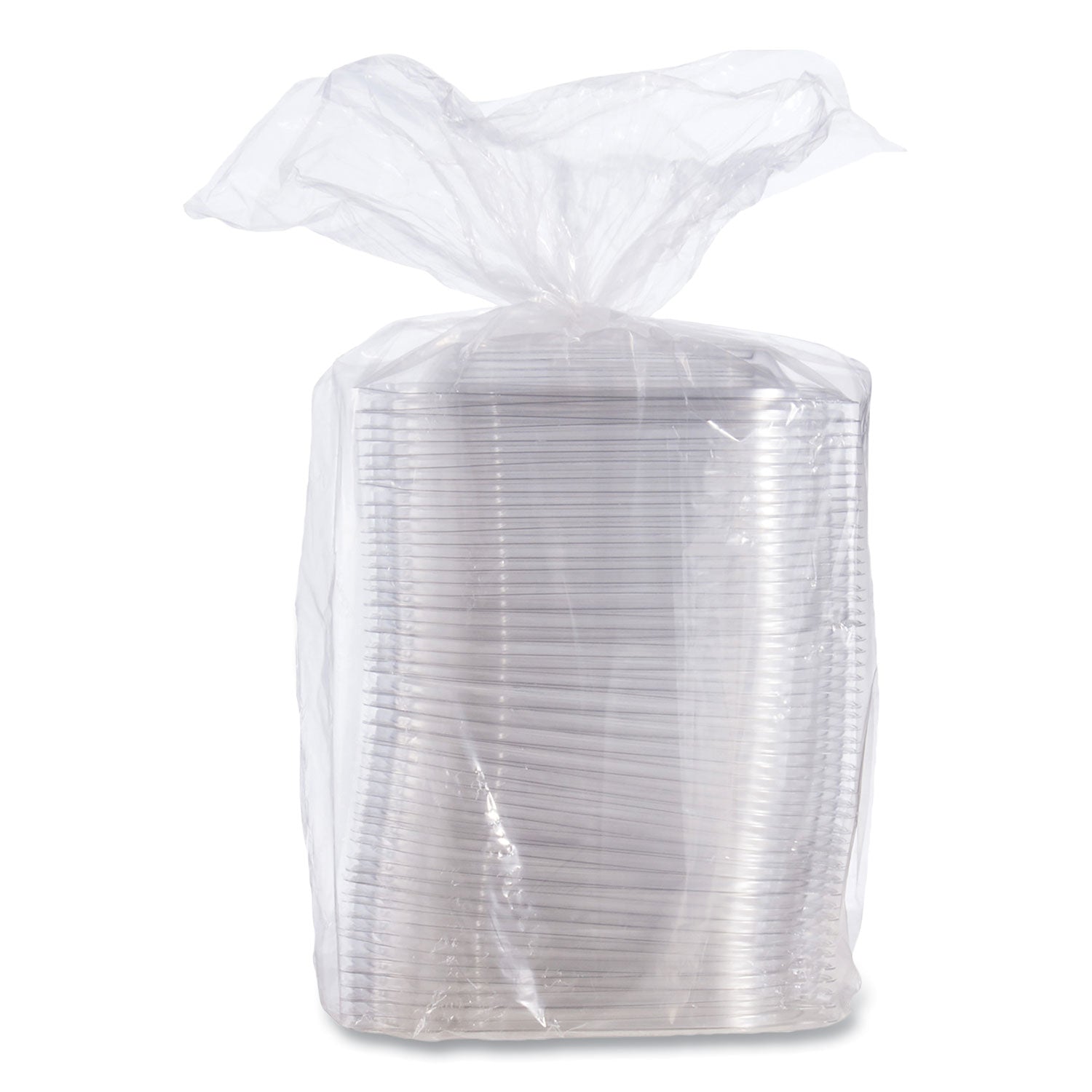PresentaBowls Pro Clear Square Lids for 24 oz to 32 oz Bowls, 8.5 x 8.5 x 0.5, Clear, Plastic, 63/Bag, 4 Bags/Carton