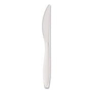 Reliance Mediumweight Cutlery, Standard Size, Knife, Plastic, White, 1,000/Carton