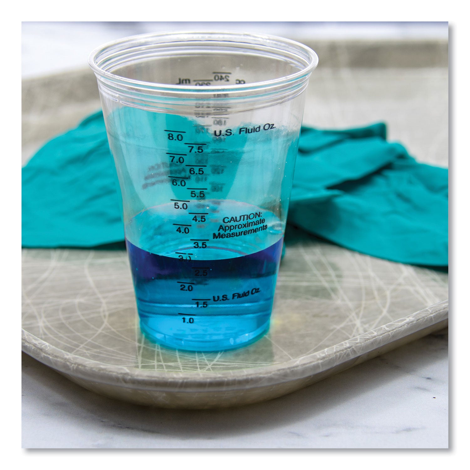 10 fl oz - Clear - Polyethylene Terephthalate (PET) - Measuring, Medicine, Medical, Dental - 50/Bag - 20 / Carton