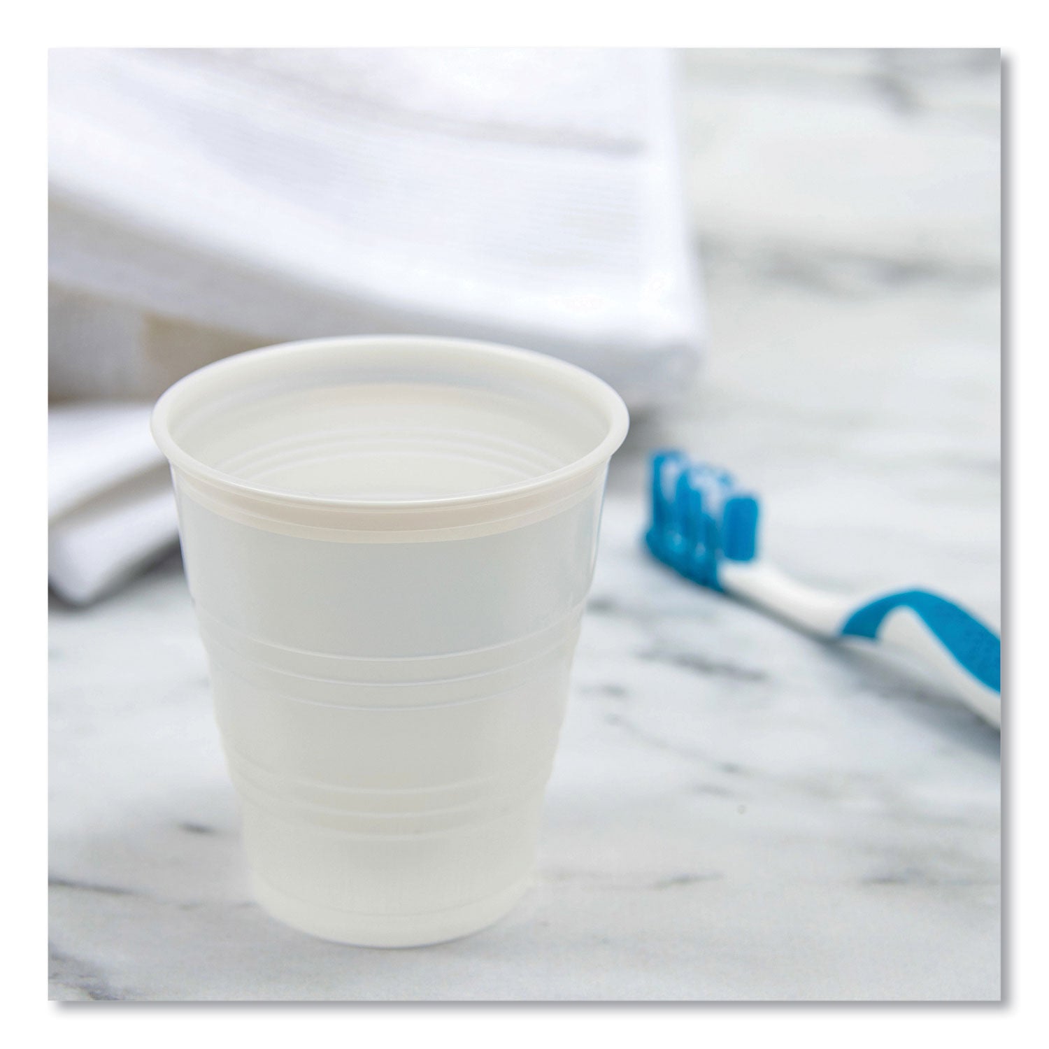 High-Impact Polystyrene Cold Cups, 5 oz, Plastic, Translucent, 100/Pack