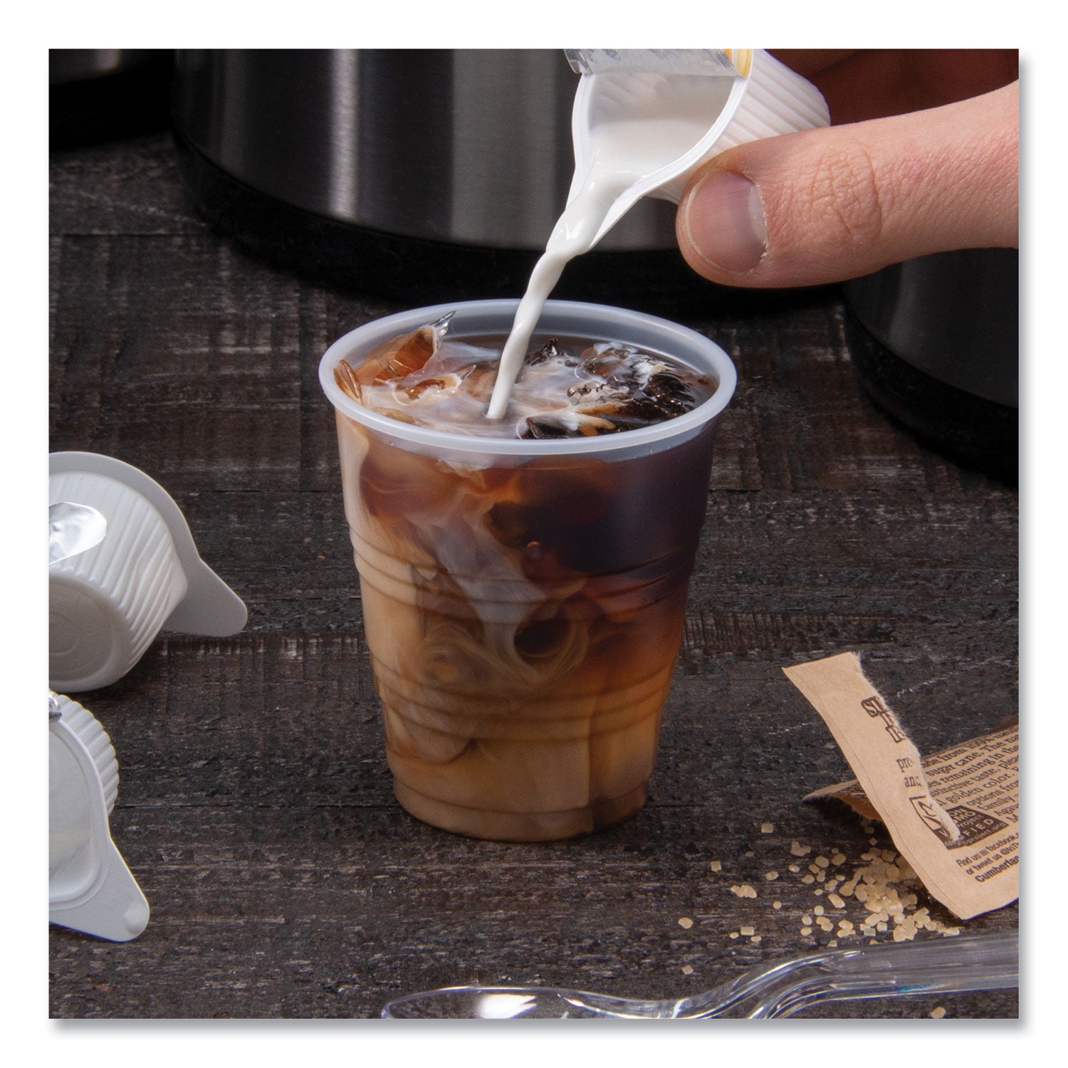 High-Impact Polystyrene Cold Cups, 5 oz, Plastic, Translucent, 100/Pack