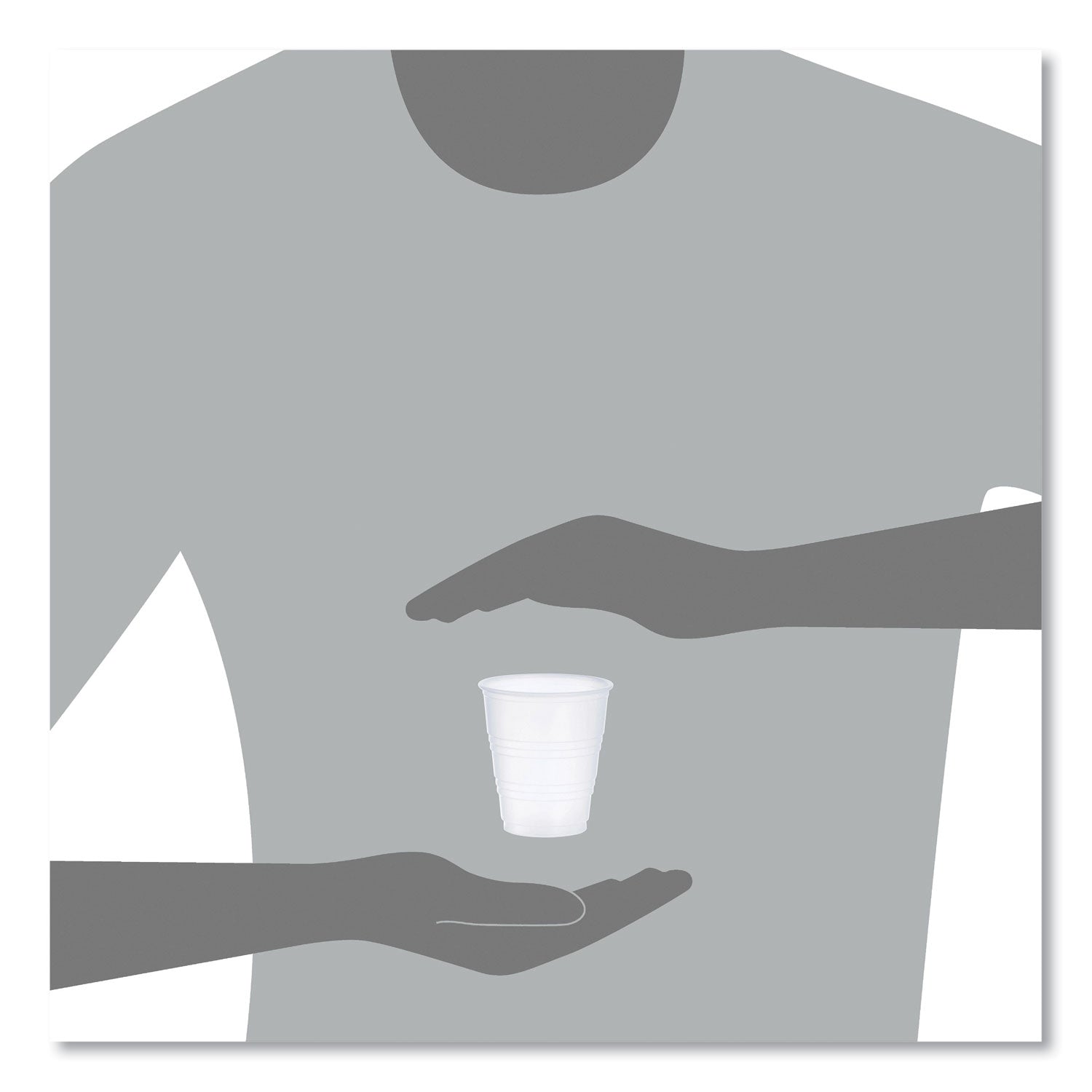 High-Impact Polystyrene Cold Cups, 5 oz, Plastic, Translucent, 100/Pack