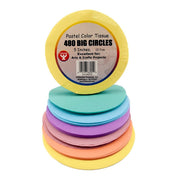 Circles - 5", 480 ct., Tissue, pastel colors