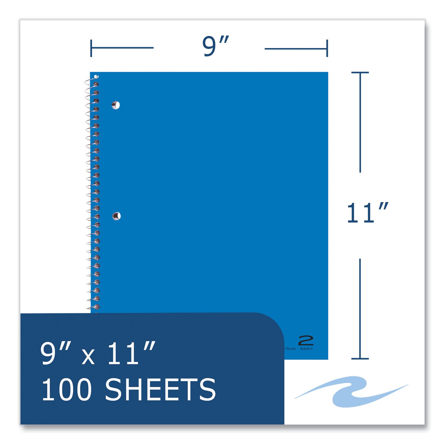 100 Sheets - 200 Pages - Printed - Spiral Bound - Both Side Ruling Surface - Red Margin - 3 Hole(s) - 15 lb Basis Weight - 56 g/m² Grammage - 11" x 9" Sheet Size - 0.50" Height x 9" Width x 11" Length - White Paper - 1 Carton