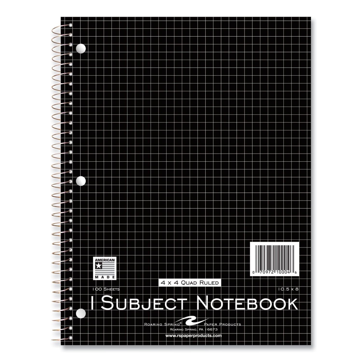 100 Sheets - 200 Pages - Printed - Spiral Bound - Both Side Ruling Surface - 3 Hole(s) - 15 lb Basis Weight - 56 g/m² Grammage - 10 1/2" x 8" Sheet Size - 0.30" Height x 8" Width x 10.5" Length - White Paper - Board Cover - 24 / Carton