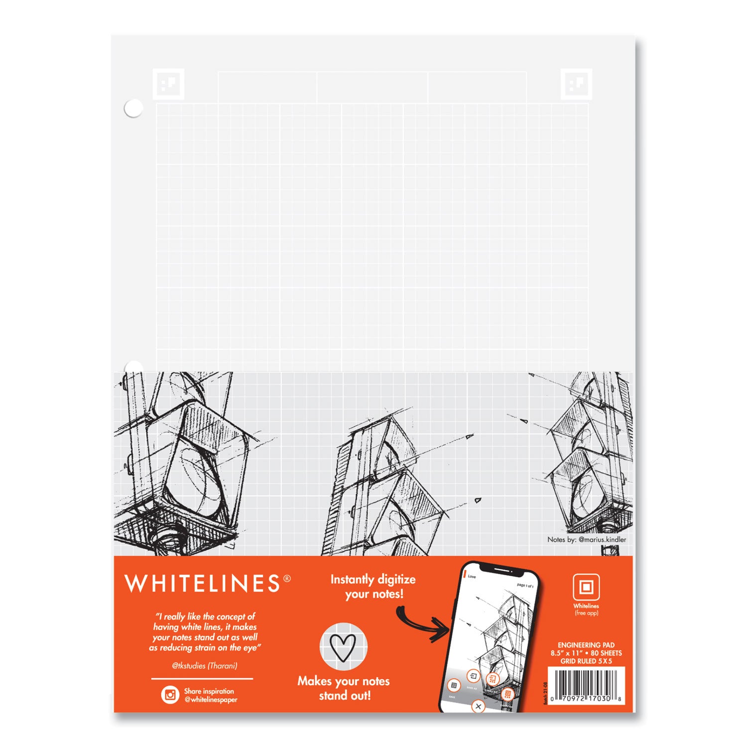 Roaring Spring Whitelines Engineering Pad