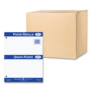 Roaring Spring Graph Filler Paper, 80 Sheets, 160 Pages, 3-Hole Punched, Quad Ruled, 11" x 8.5", White, 1 Carton