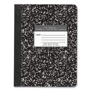 Hardcover Marble Composition Book, Quadrille Rule (5 sq/in), Black Marble Cover, (80) 9.75 x 7.5 Sheets, 48/Carton