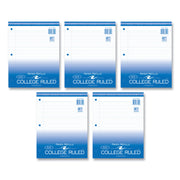 Roaring Spring College Ruled Filler Paper, 500 Sheets, 1000 Pages, 3-Hole Punched, 11" x 8.5", White, 10 Carton