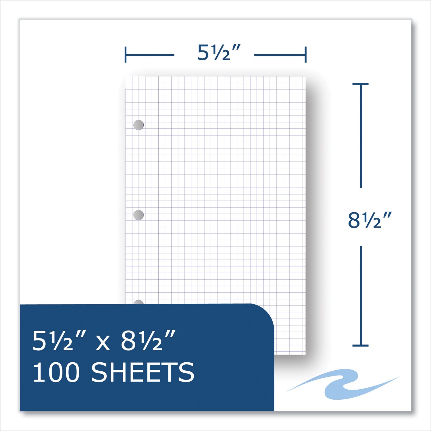 100 Sheets - 200 Pages - Printed - Ring - Both Side Ruling Surface - Red Margin - 3 Hole(s) - 15 lb Basis Weight - 56 g/m² Grammage - 8 1/2" x 5 1/2" Sheet Size - 0.33" Height x 5.5" Width x 8.5" Length - White Paper - 1 Carton