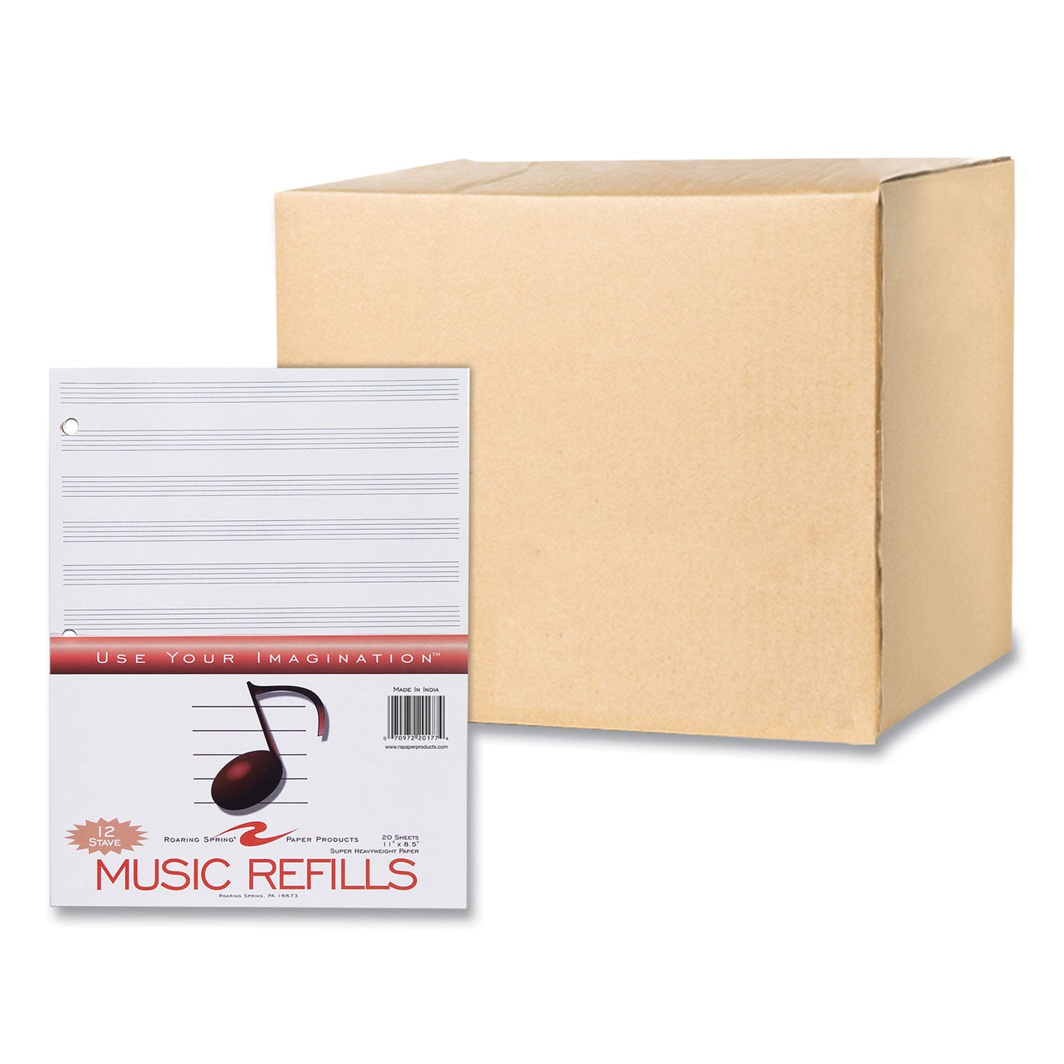 20 Sheets - 40 Pages - Printed - Ring - Both Side Ruling Surface - 3 Hole(s) - 32 lb Basis Weight - 119 g/m² Grammage - 11" x 8 1/2" Sheet Size - 0.20" Height x 8.5" Width x 11" Length - White Paper - 24 / Carton