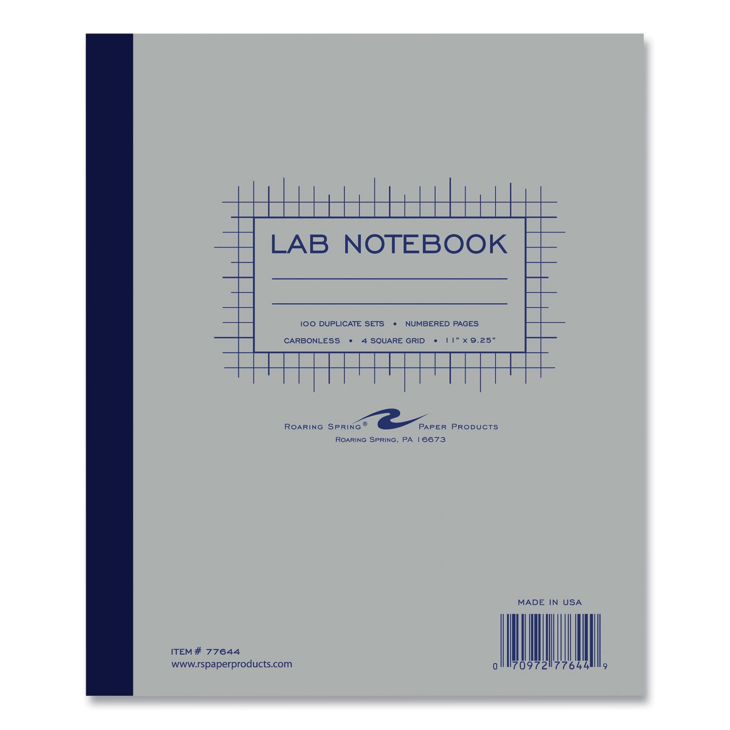 200 Sheets - 400 Pages - Printed - Stapled/Tapebound - Front Ruling Surface - 15 lb Basis Weight - 56 g/m² Grammage - 11" x 9 1/4" Sheet Size - 0.75" Height x 9.3" Width x 11" Length - White, Blue Paper - Black Binding - Chipboard Cover - 5 / Carton