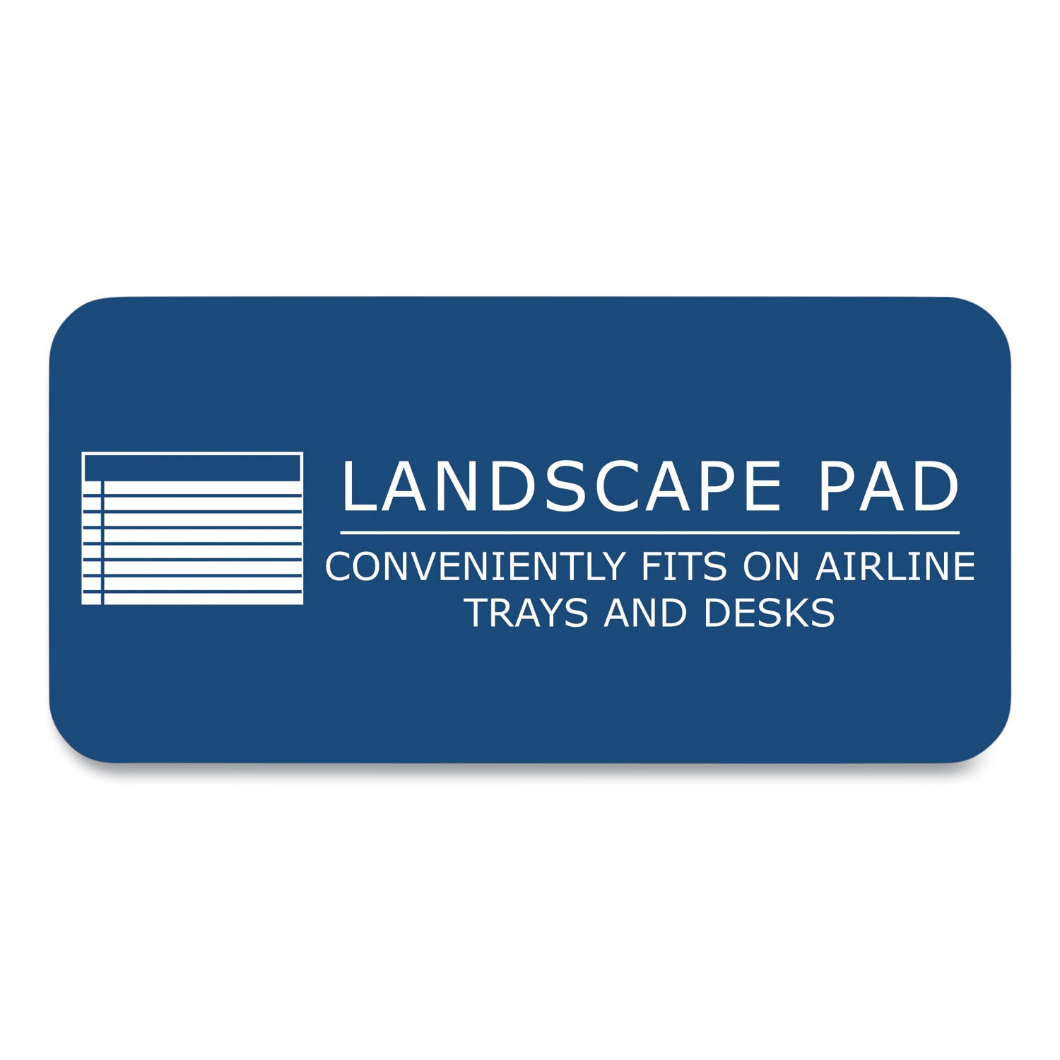 WIDE Landscape Format Writing Pad, Medium/College Rule, 40 White 11 x 9.5 Sheets, 18/Carton