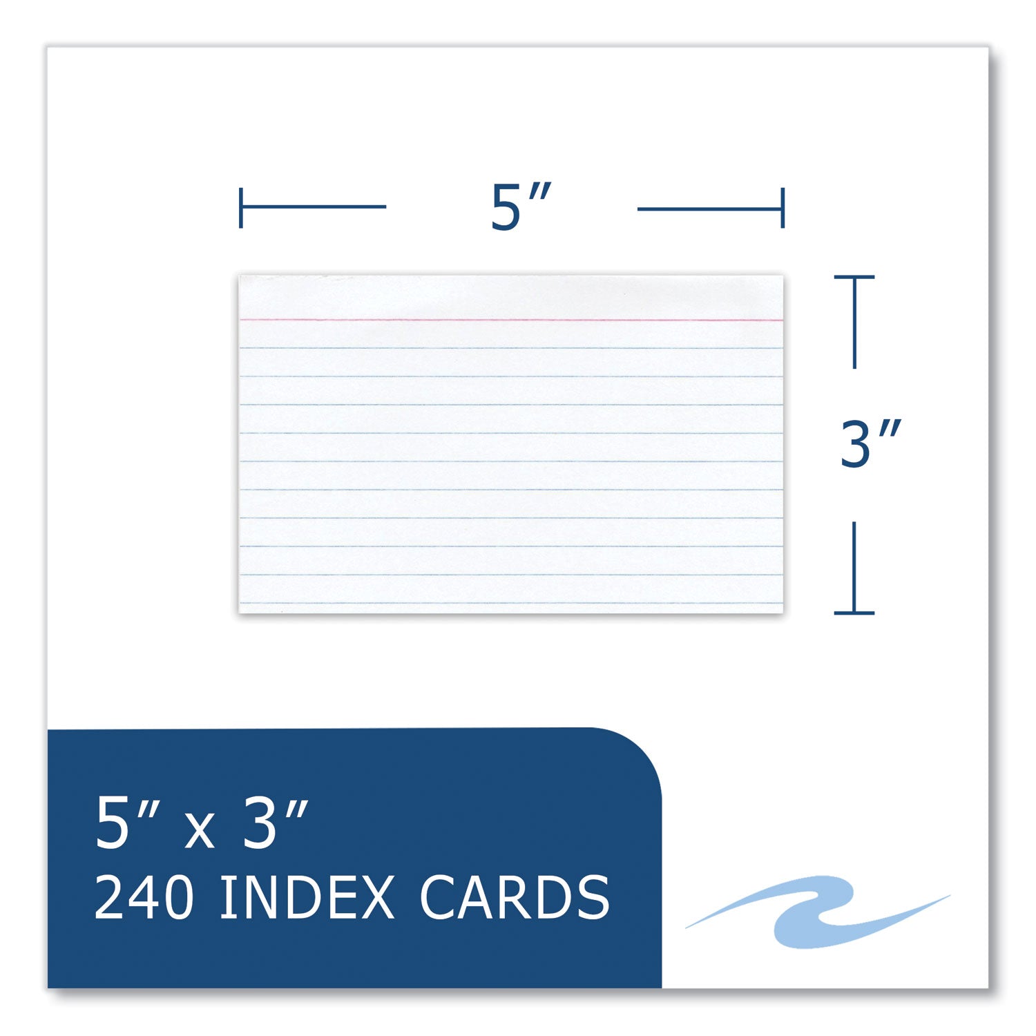 240 Sheets - 480 Pages - Printed - Front Ruling Surface - 43 lb Basis Weight - 160 g/m² Grammage - 5" x 3" Sheet Size - 5" Height x 3" Width x 1.5" Length - White Paper - 240/Tray - 1 Carton
