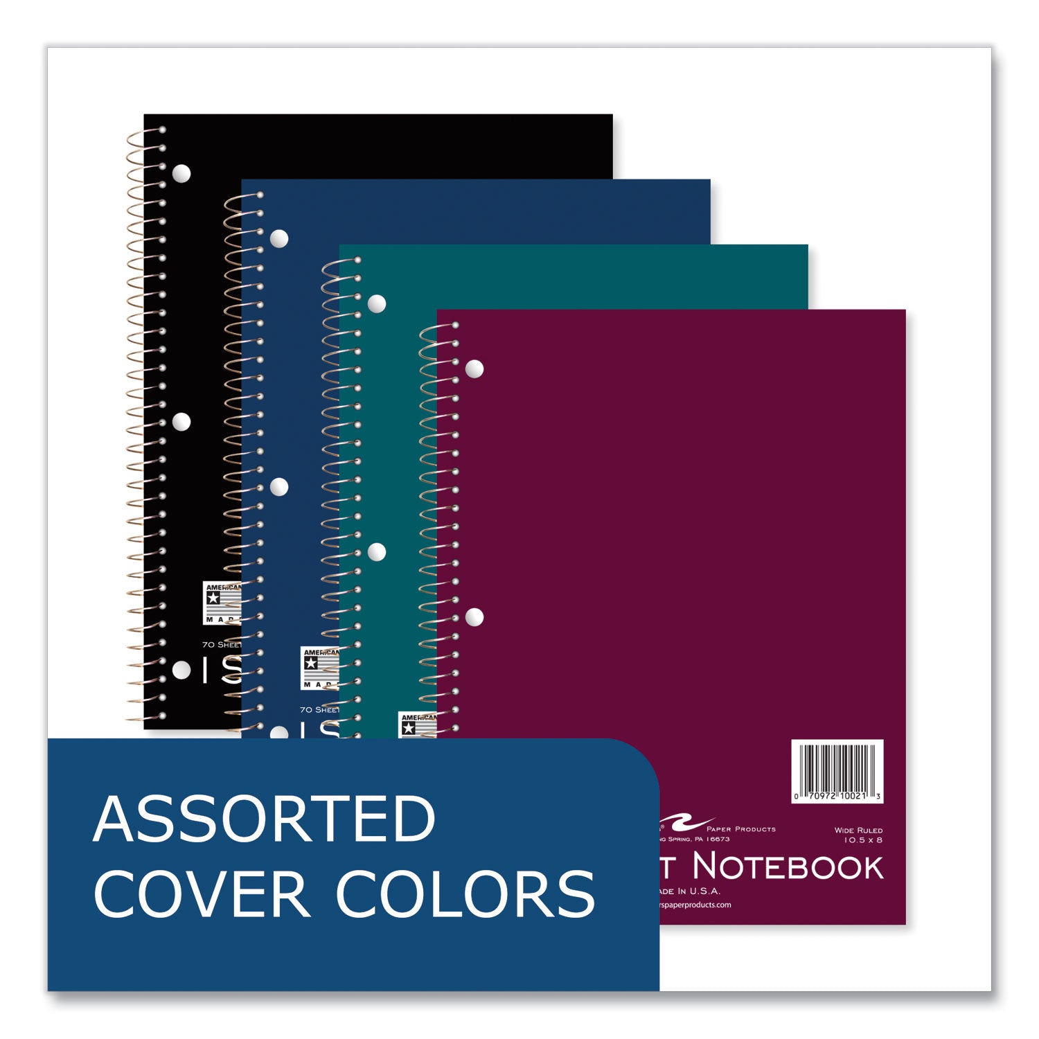 Roaring Spring Wide Ruled One Subject Spiral Notebook