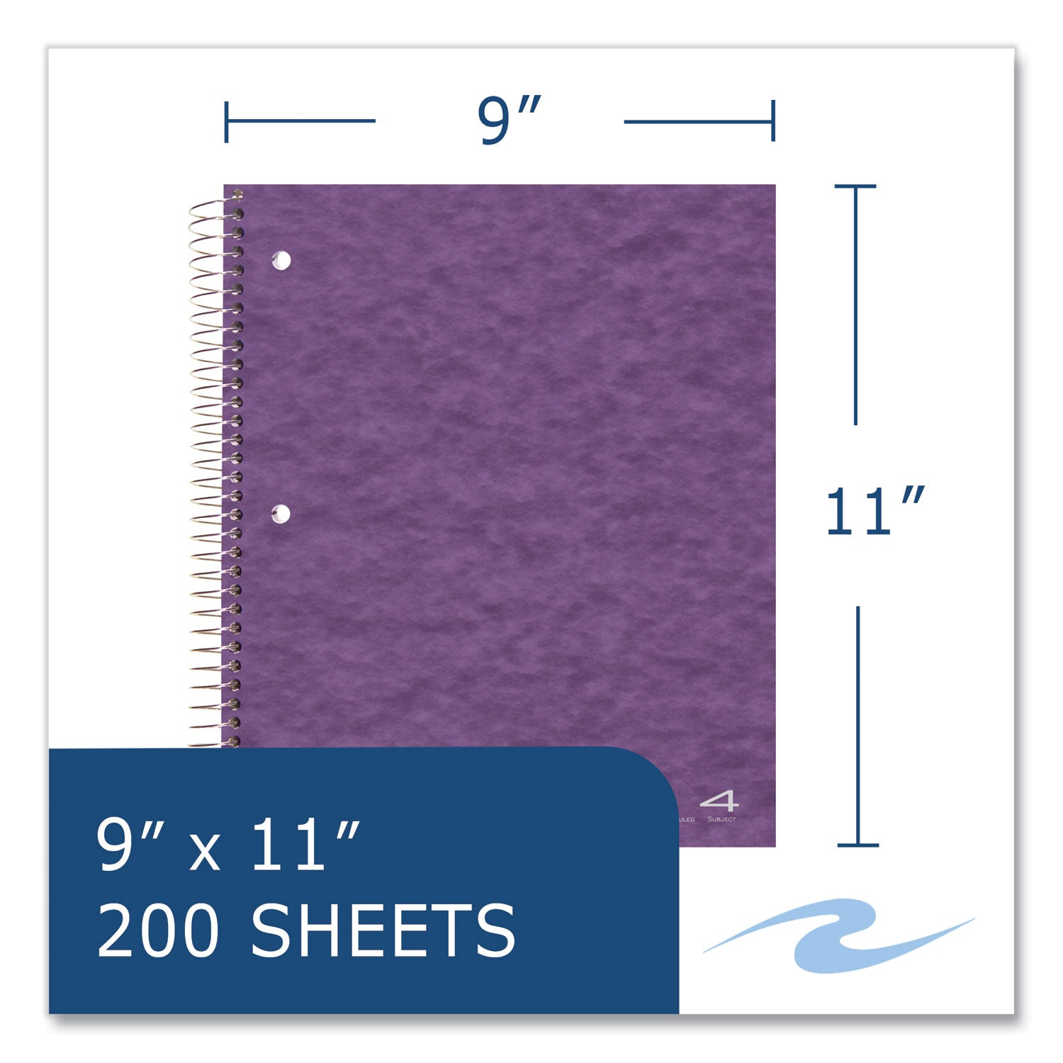 200 Sheets - 400 Pages - Printed - Spiral Bound - Both Side Ruling Surface - Red Margin - 3 Hole(s) - 15 lb Basis Weight - 56 g/m² Grammage - 11" x 9" Sheet Size - 0.75" Height x 9" Width x 11" Length - White Paper - 1 Carton
