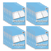 Academic - Weekly - 1 Week Double Page Layout - 8 1/2" x 11" Sheet Size - Green Sheet - 3 x Holes - Spiral Bound - White - Bond Paper - Blue Cover - 11" Height x 8.5" Width - Printed, Hole-punched, Smooth, Snag Proof - 1 Carton