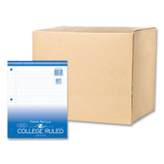Roaring Spring College Ruled Filler Paper, 200 Sheets per Pack, 400 Pages, 3-Hole Punched, White, 11" x 8.5", Red Margin, 24 Packs per Carton