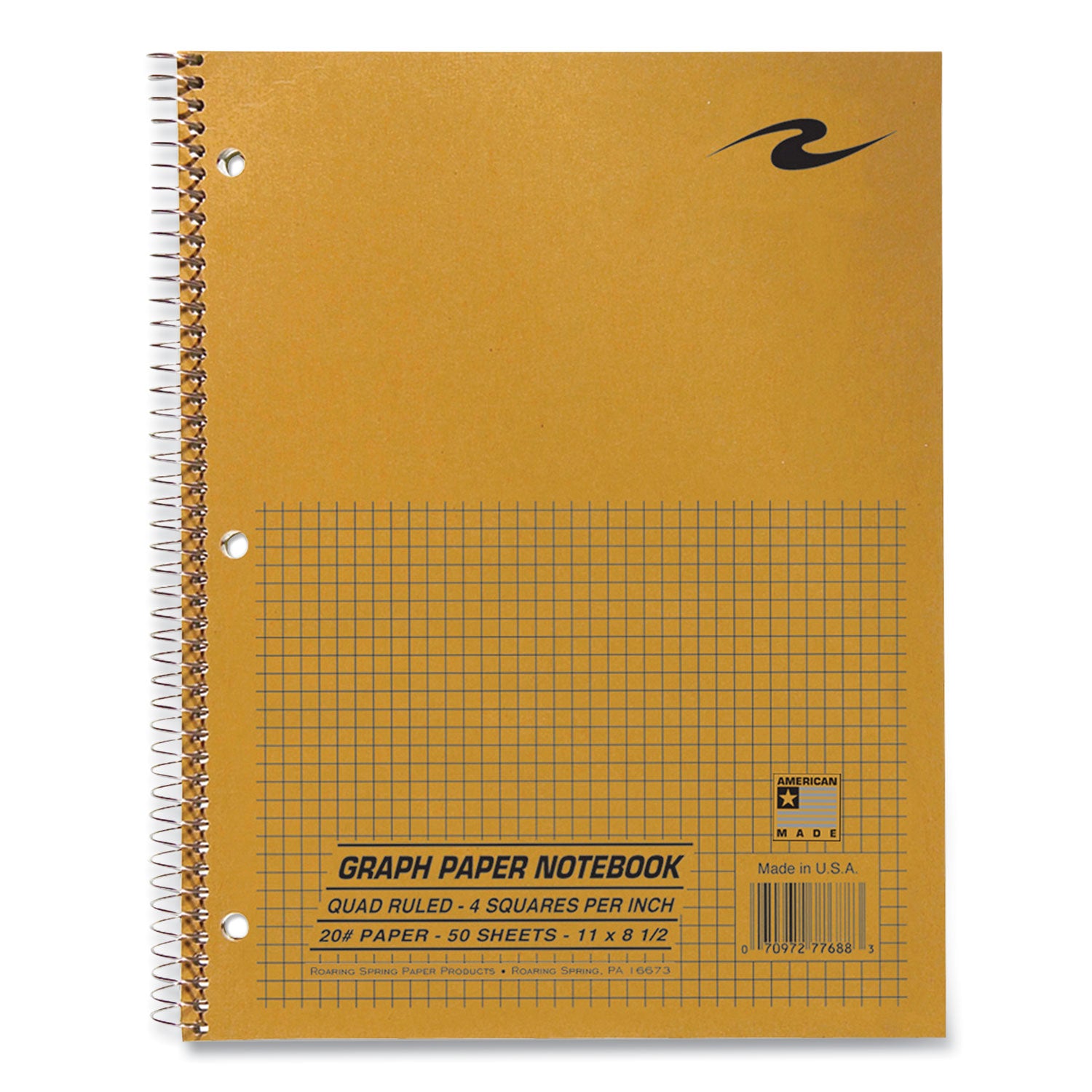 50 Sheets - 100 Pages - Printed - Spiral Bound - Both Side Ruling Surface - 3 Hole(s) - 20 lb Basis Weight - 75 g/m² Grammage - 11" x 8 1/2" Sheet Size - 0.30" Height x 8.5" Width x 11" Length - White Paper - 1 Carton