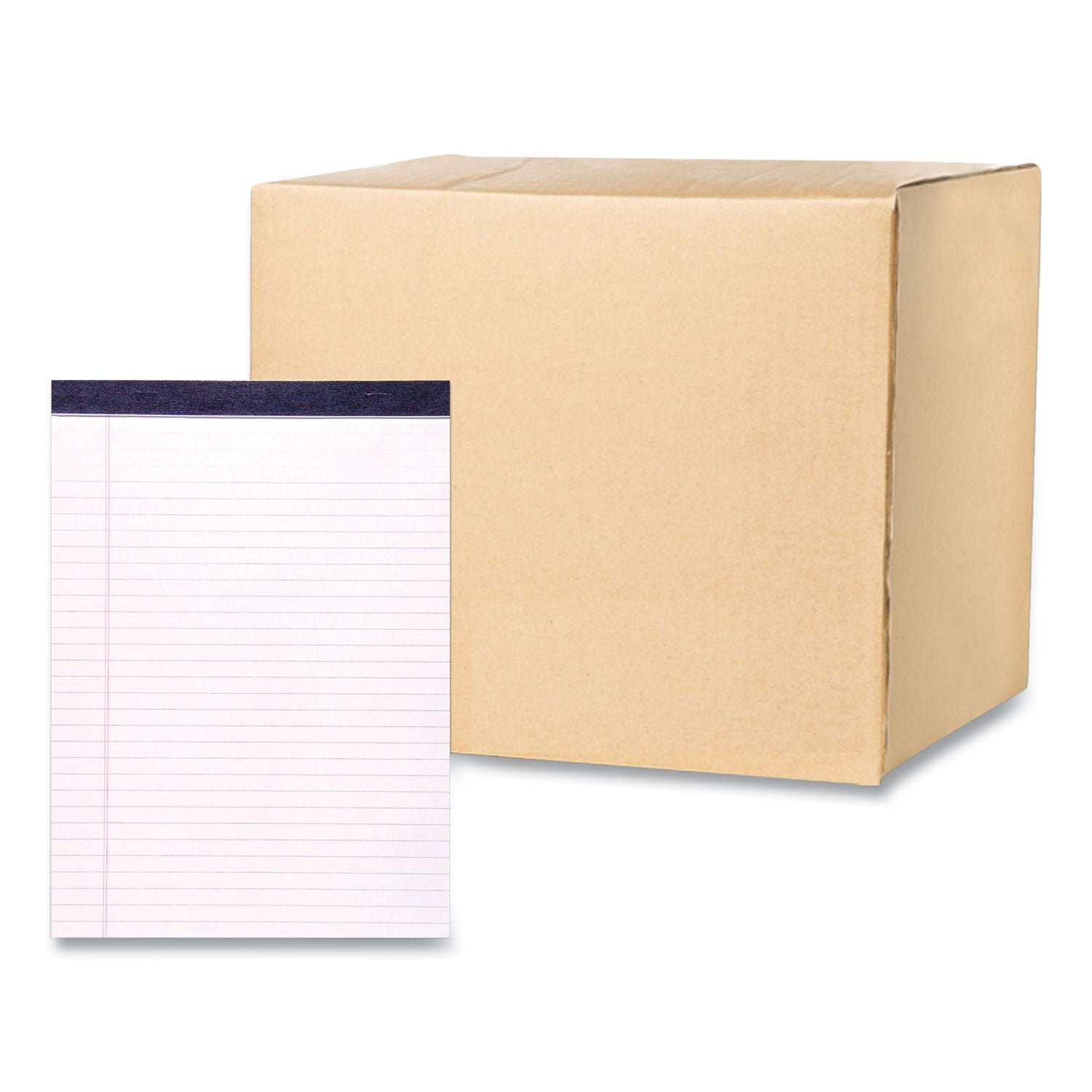 Roaring Spring Legal Pads, 50 Sheets per Pad, 100 Pages, Legal Size 11 3/4" x 8 1/2", White, Wide Ruled, Double Red Margin, Blue Binding, Micro Perforated, Recycled, 36 Pads per Carton