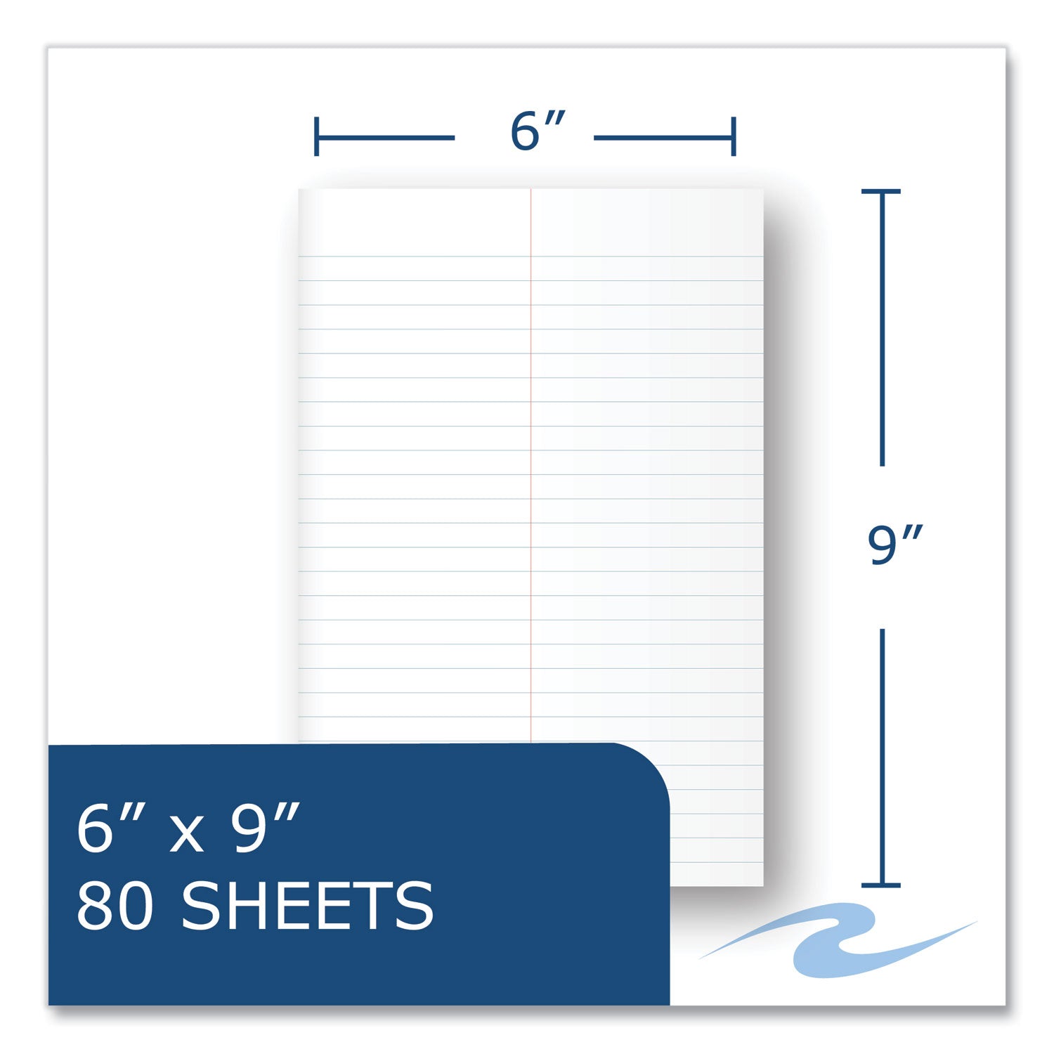 80 Sheets - 160 Pages - Printed - Spiral Bound - Both Side Ruling Surface - Red Margin - 15 lb Basis Weight - 56 g/m² Grammage - 9" x 6" Sheet Size - 0.30" Height x 6" Width x 9" Length - White Paper - 1 Carton