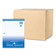 Roaring Spring Filler Paper, 100 Sheets (200 Pages), Wide Ruled, 3-Hole Punched, 10.5" x 8", White, Poly Wrapped, 1 Carton