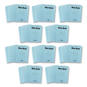 Roaring Spring Blue Examination Book, 6 Sheets, 12 Pages, Wide Ruled, Stapled, Letter Size, White Paper, Blue Heavyweight Cover, 1 Carton