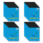 25 Sheets - 50 Pages - Plain - Glued/Tapebound - Plain Front Ruling - 40 lb Basis Weight - 150 g/m² Grammage - 9" x 12" Sheet Size - 0.25" Height x 9" Width x 12" Length - Black Binding - Blue Kids Board, White Cover - Printed - 1 Carton