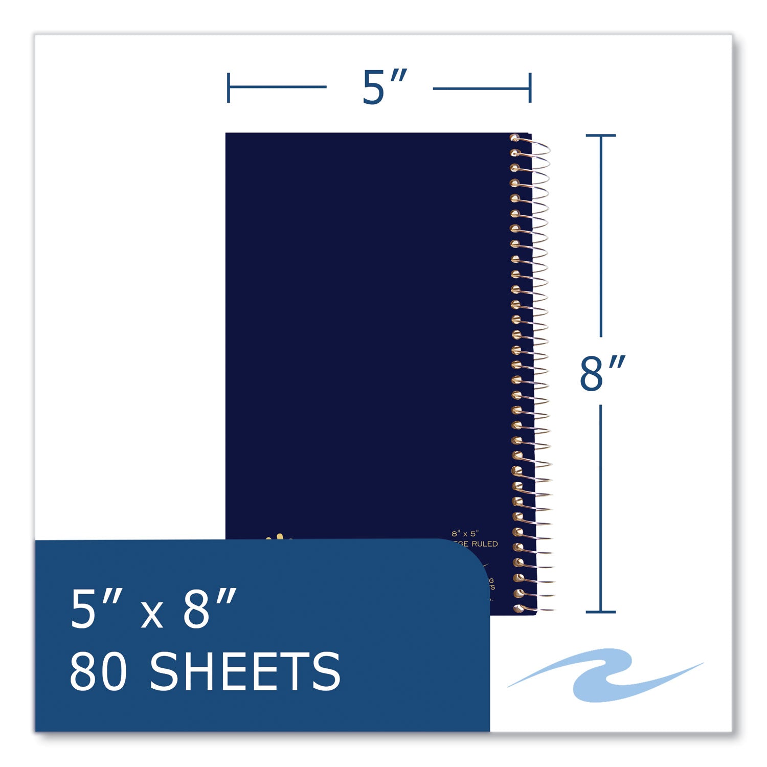80 Sheets - 160 Pages - Printed - Spiral Bound - Both Side Ruling Surface - 15 lb Basis Weight - 56 g/m² Grammage - 8" x 5" Sheet Size - 0.30" Height x 5" Width x 8" Length - White Paper - 1 Carton