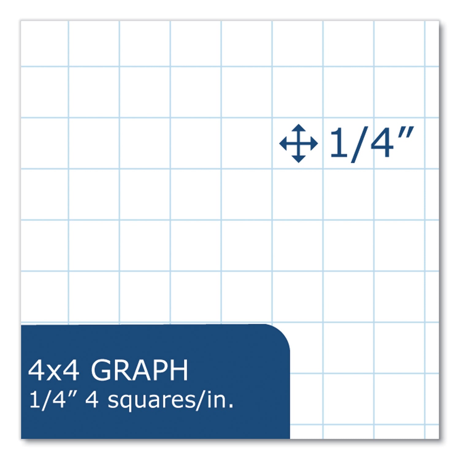 Roaring Spring Graph Filler Paper, 80 Sheets, 160 Pages, 3-Hole Punched, 11" x 8.5", White, 1 Carton