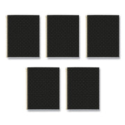 MR M Fashion Notebook, 4-Subject, Medium/College Rule, Black/Gold Cover, (120) 11 x 8.5 Sheets, 5/Carton